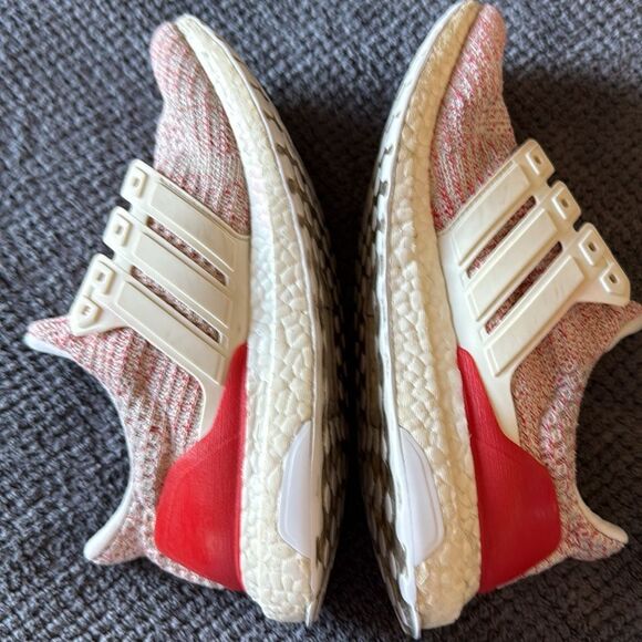 Adidas Ultraboost W Running Shoes Women’s 7.5 Cream Red Knit No Laces DB3209 - Picture 9 of 16